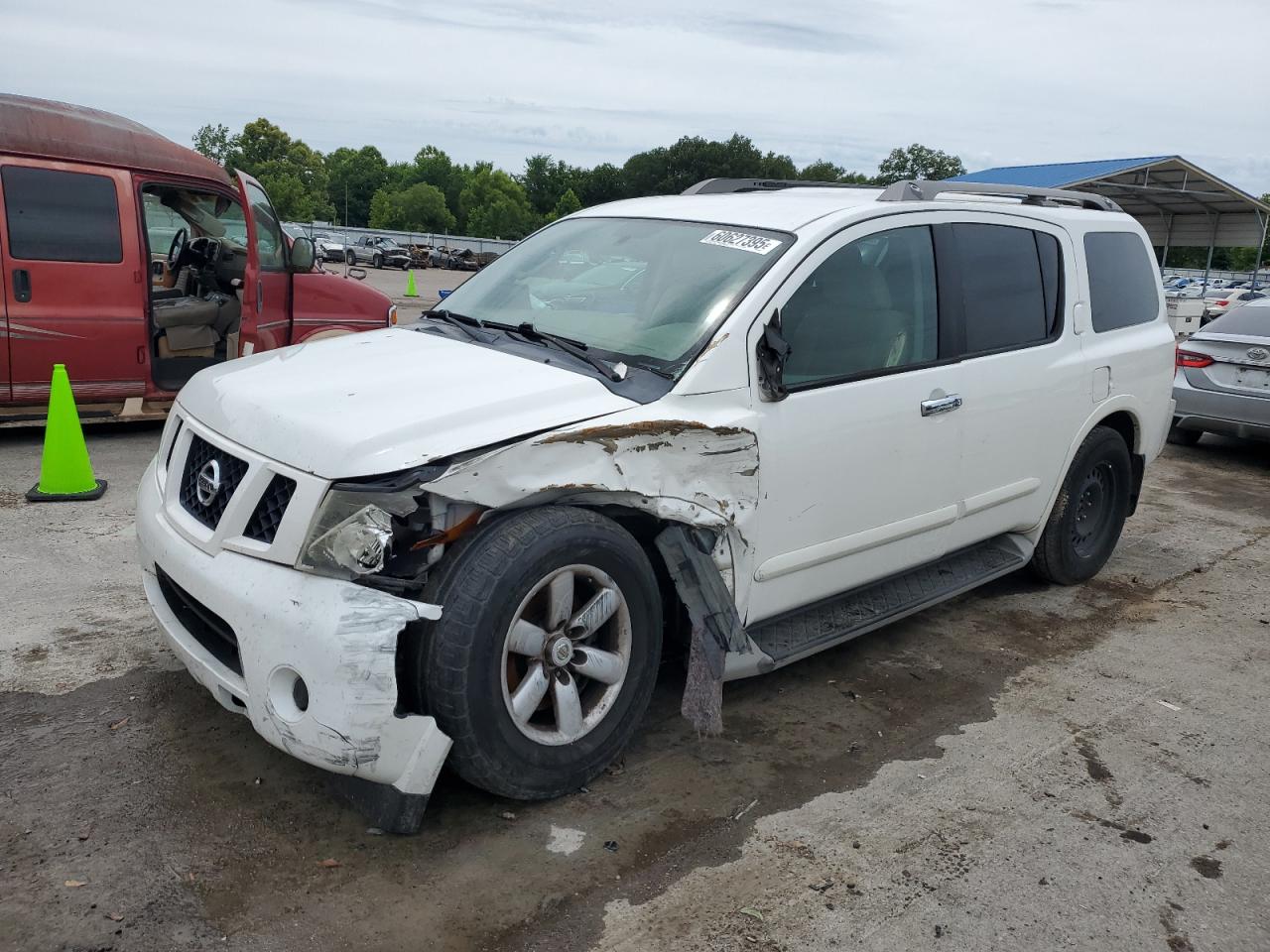 2012 Nissan Armada SV, VIN 5N1BA0ND3CN621639 — Front end