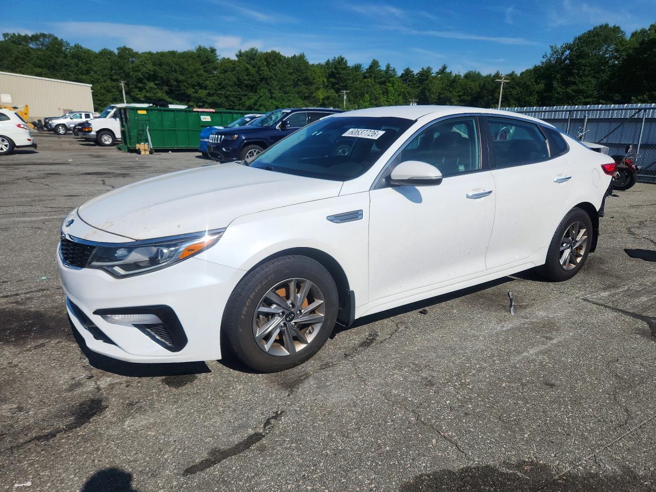 2019 Kia Optima LX, VIN 5XXGT4L34KG374048 — Rear end