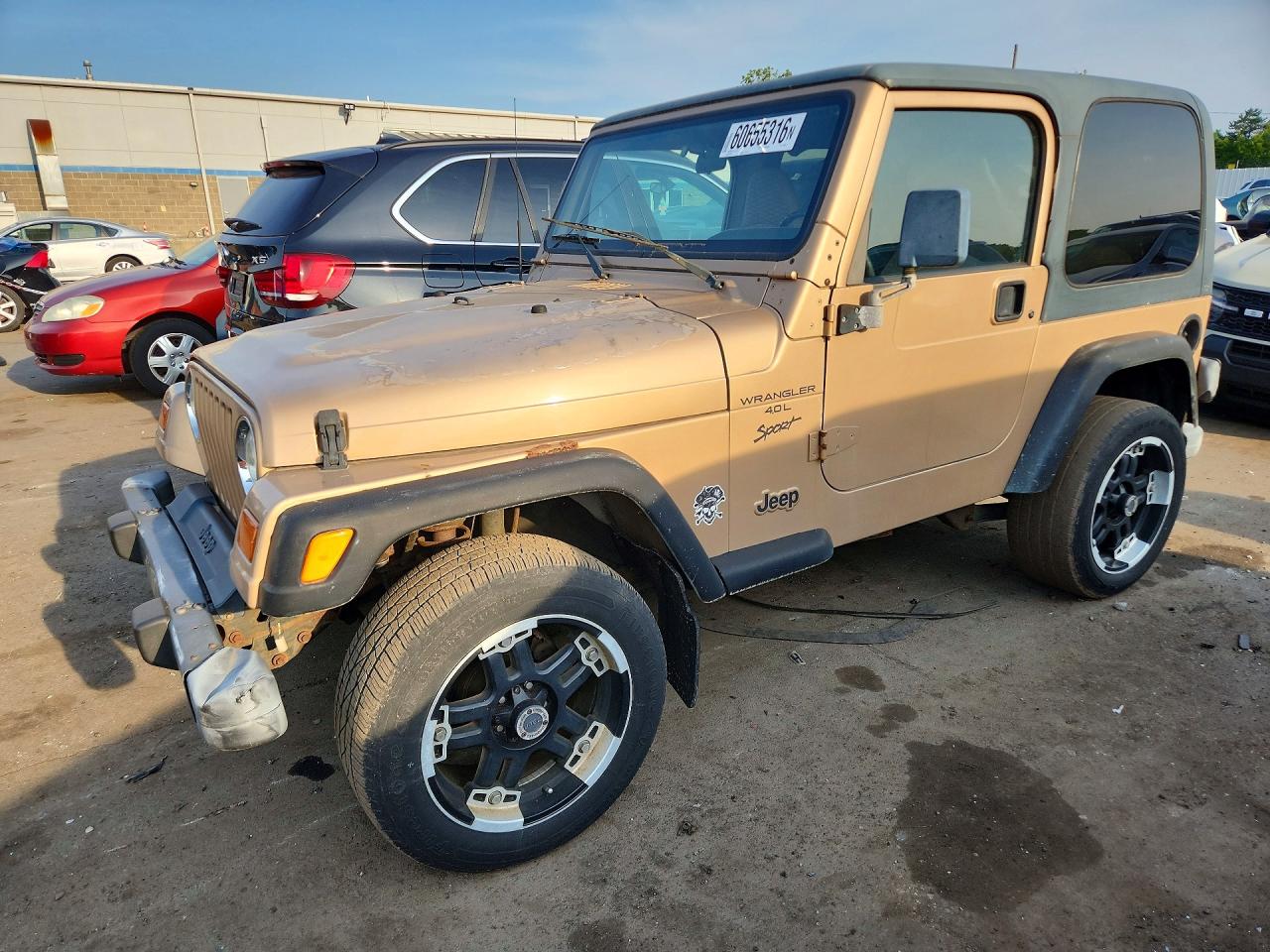 1999 Jeep Wrangler Sport, VIN 1J4FY19S3XP467227 — Front end