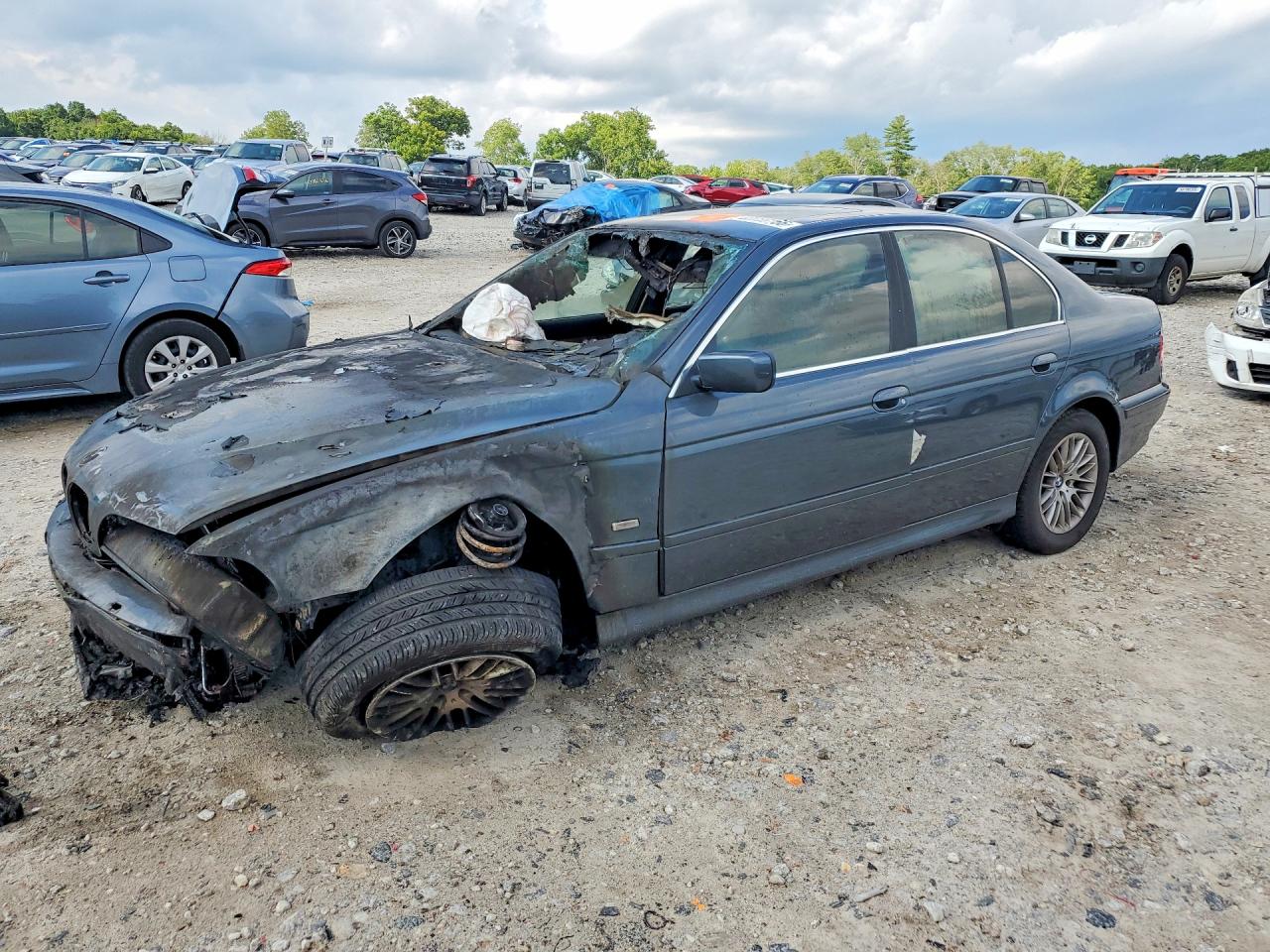 2001 BMW 5 Series 530i, VIN WBADT53491CE91852 — Пожар
