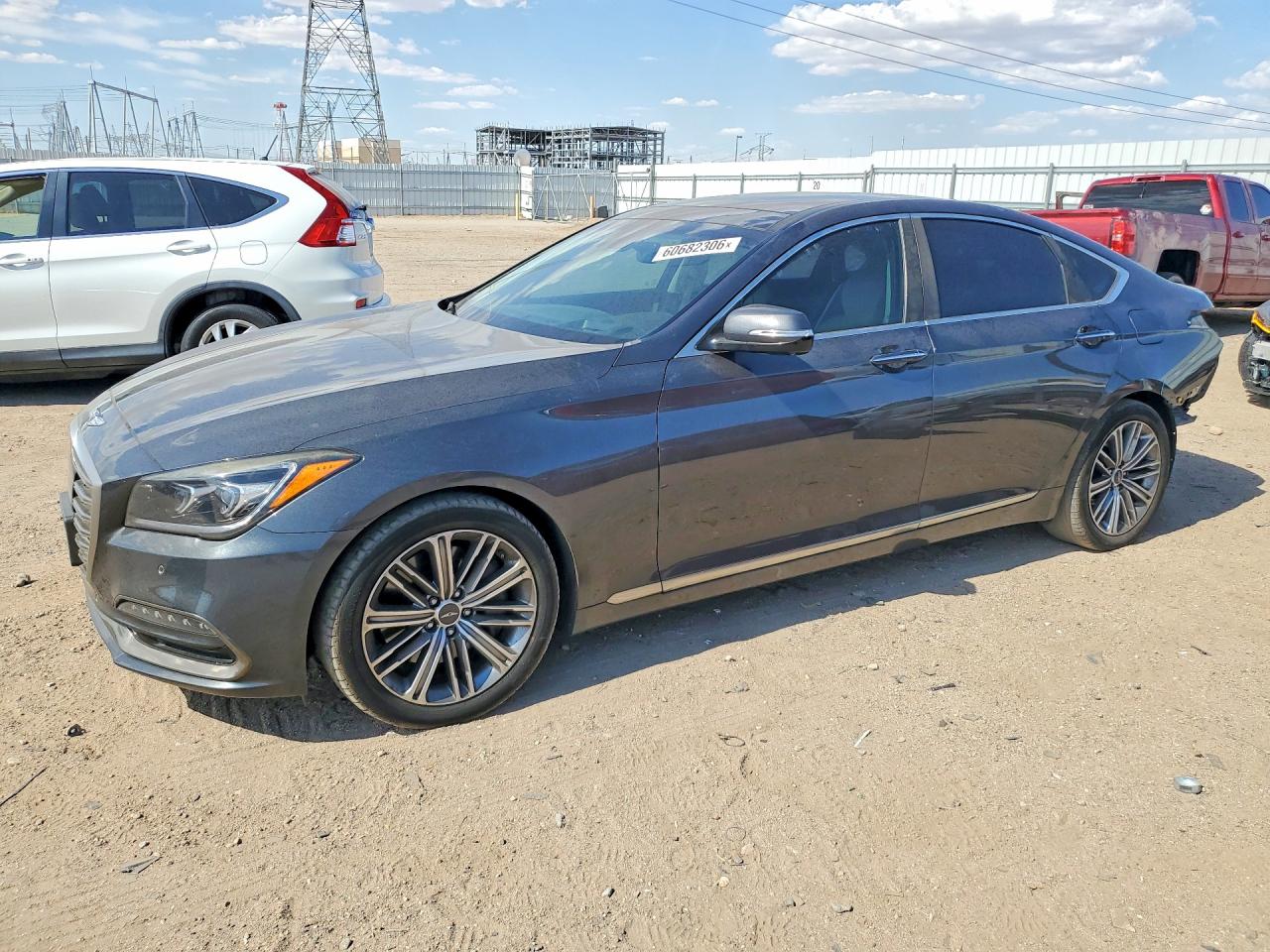 2019 Genesis G80 3.8L, VIN KMTFN4JE6KU328145 — Rear end