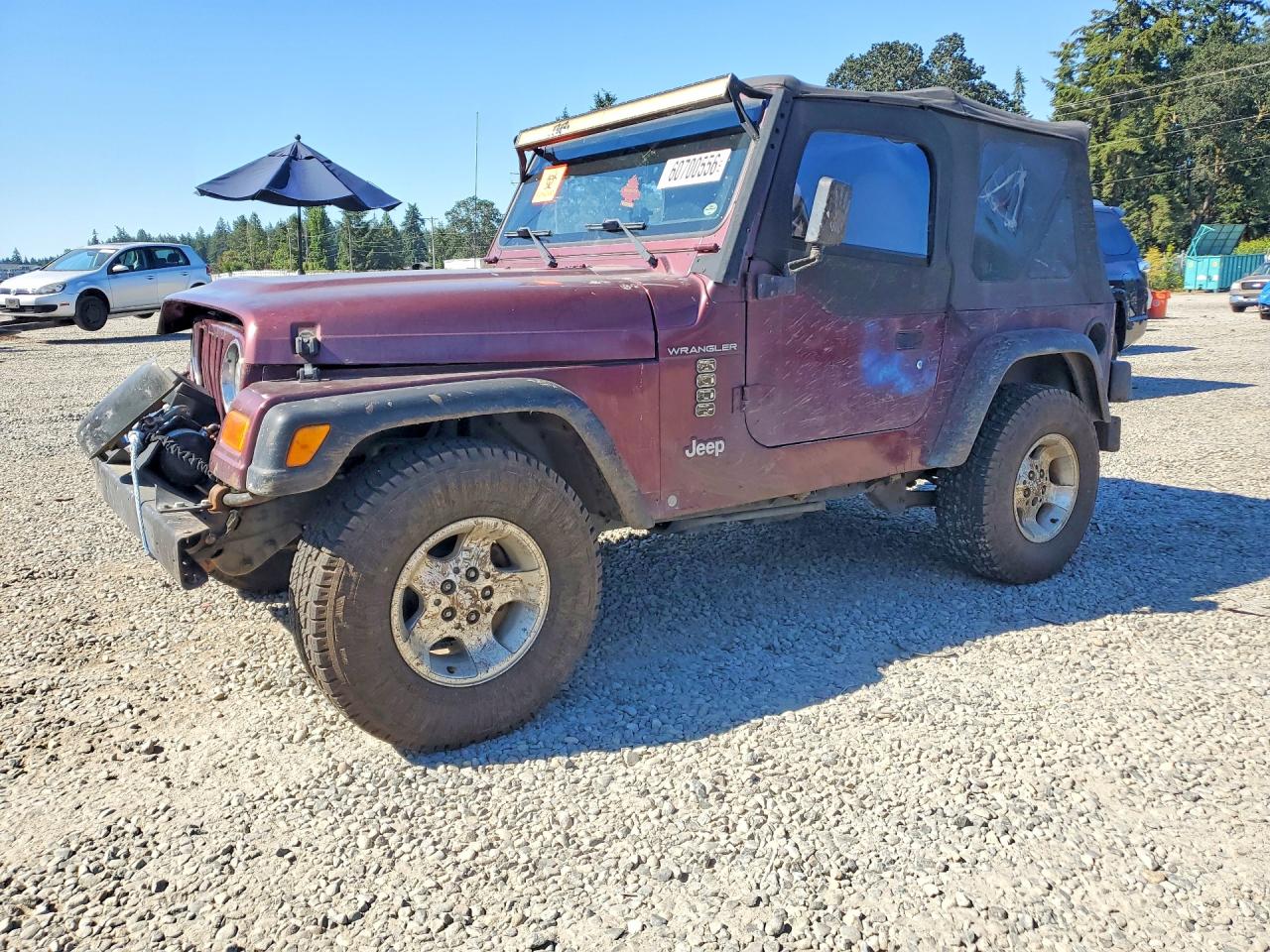 2001 Jeep Wrangler SE, VIN 1J4FA29P61P311261 — Front end