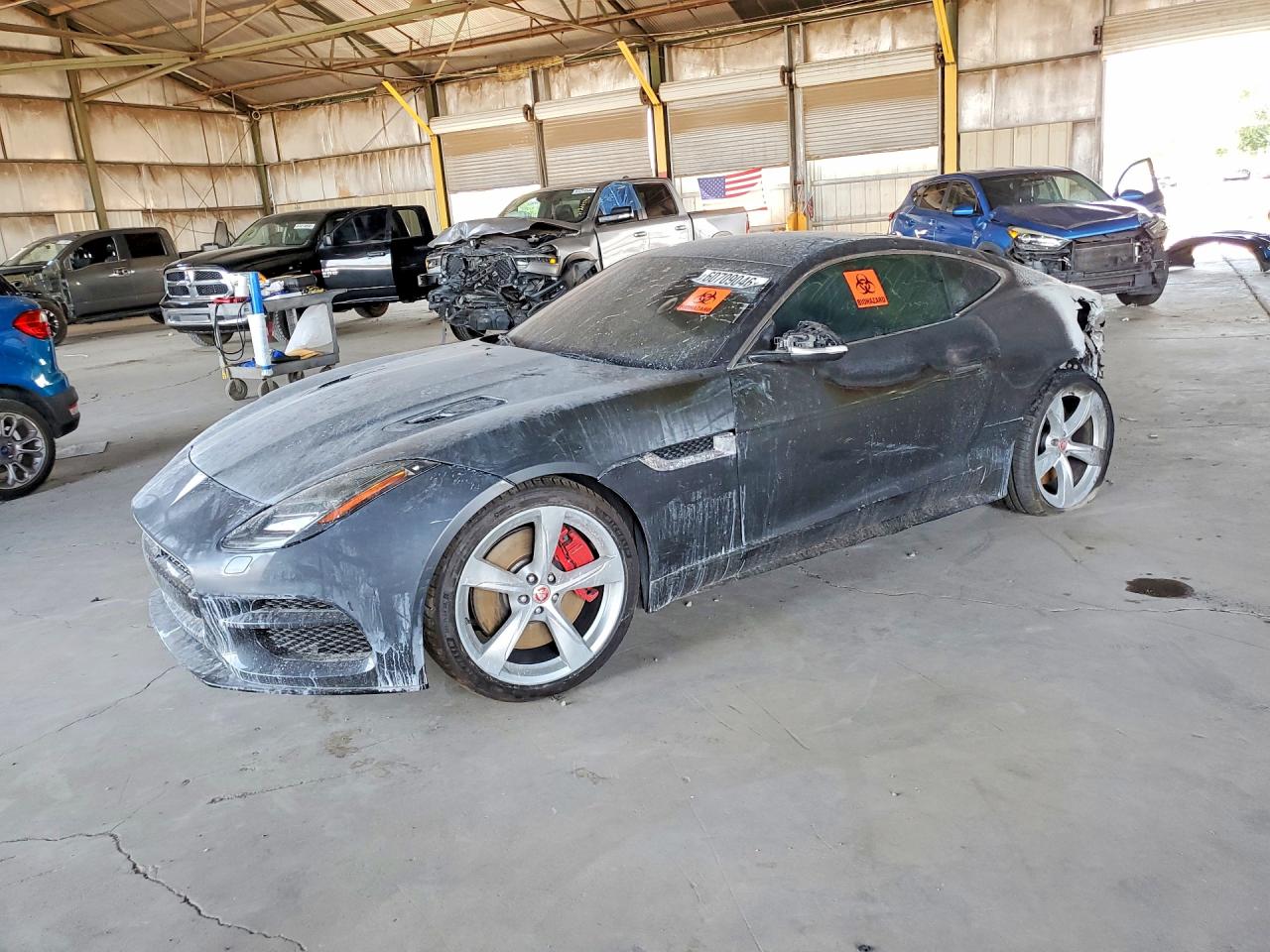 2019 Jaguar F-Type R, VIN SAJD51EEXKCK58249 — Пожар