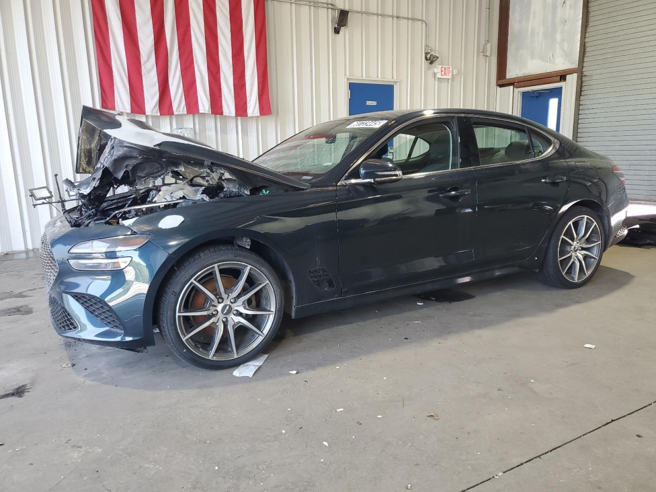 2023 Genesis G70 2.0T, VIN KMTG34TA3PU125824 — Engine fire