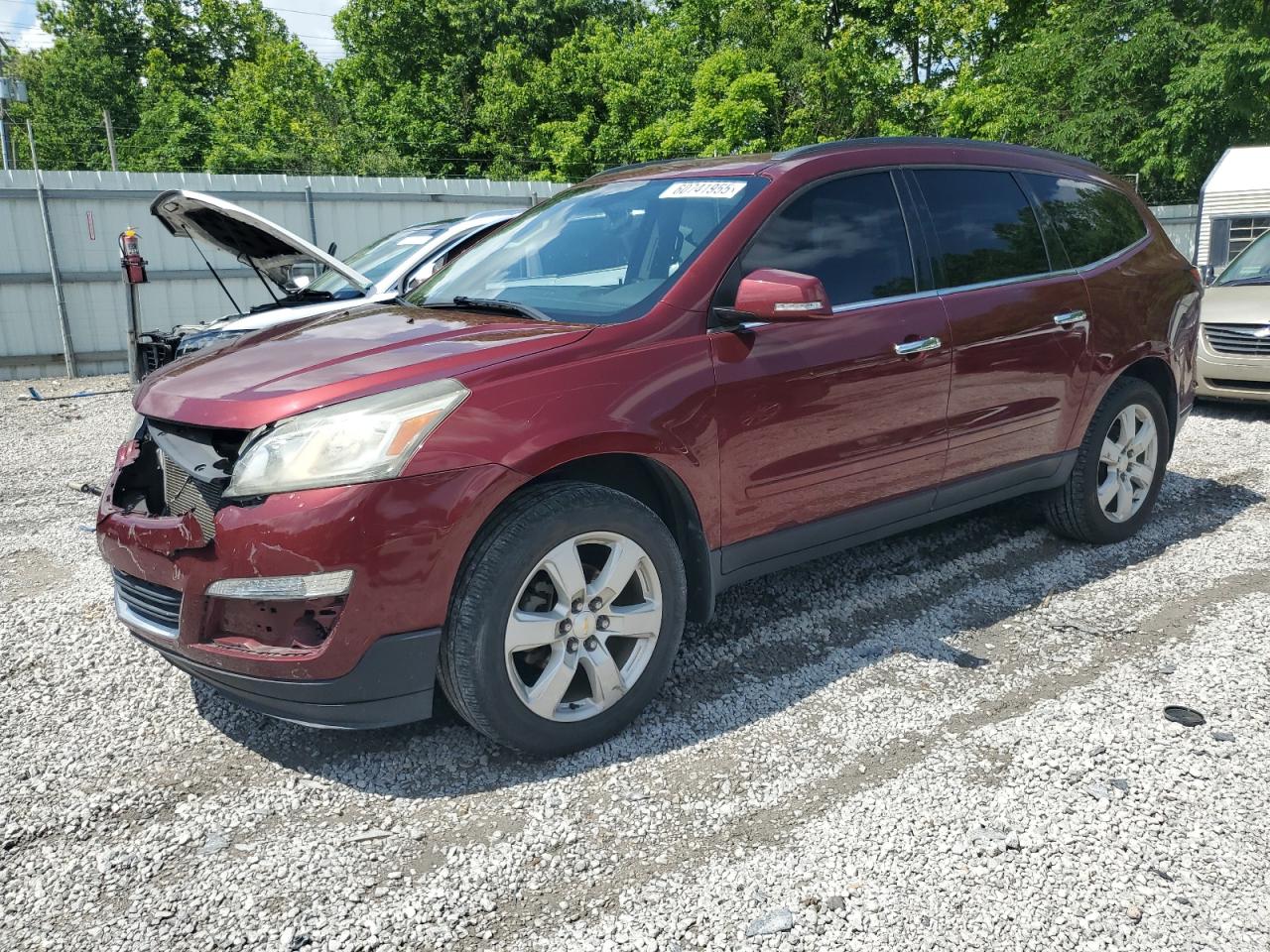 2017 Chevrolet Traverse LT, VIN 1GNKRGKD1HJ291354 — Front end