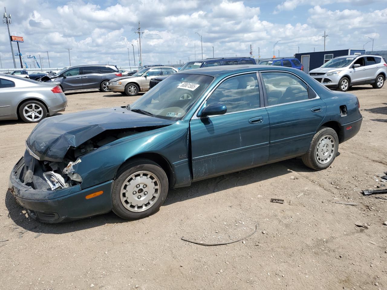 1996 Mazda 626 DX, VIN 1YVGE22C8T5526137 — Front end