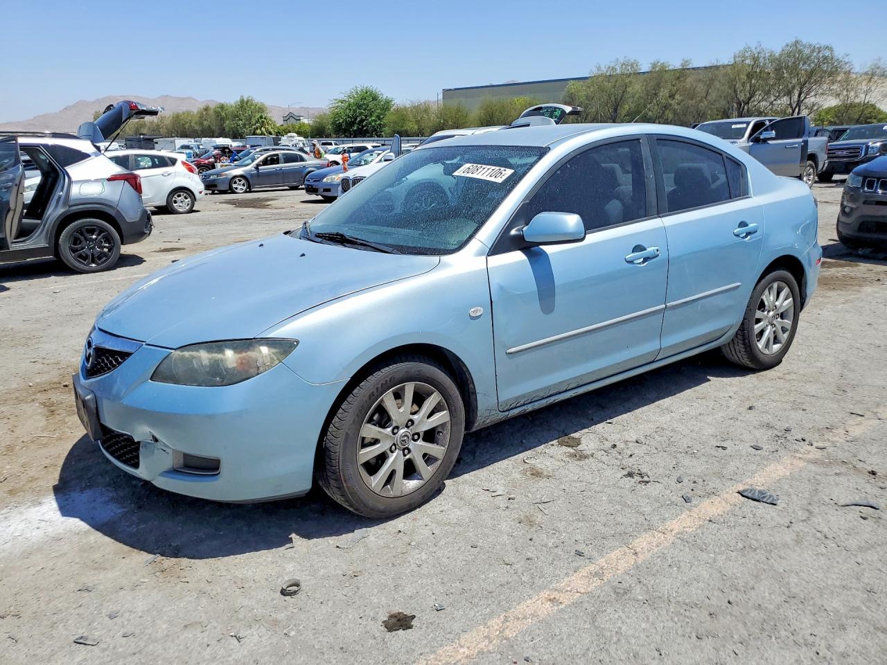 2007 Mazda 3 i Touring, VIN JM1BK32F471770535 — Rear end