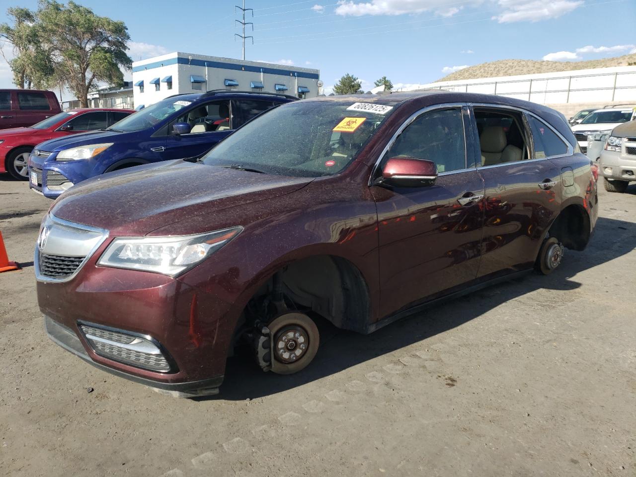 2014 Acura MDX Technology, VIN 5FRYD4H41EB035871 — Biohazard / chemical