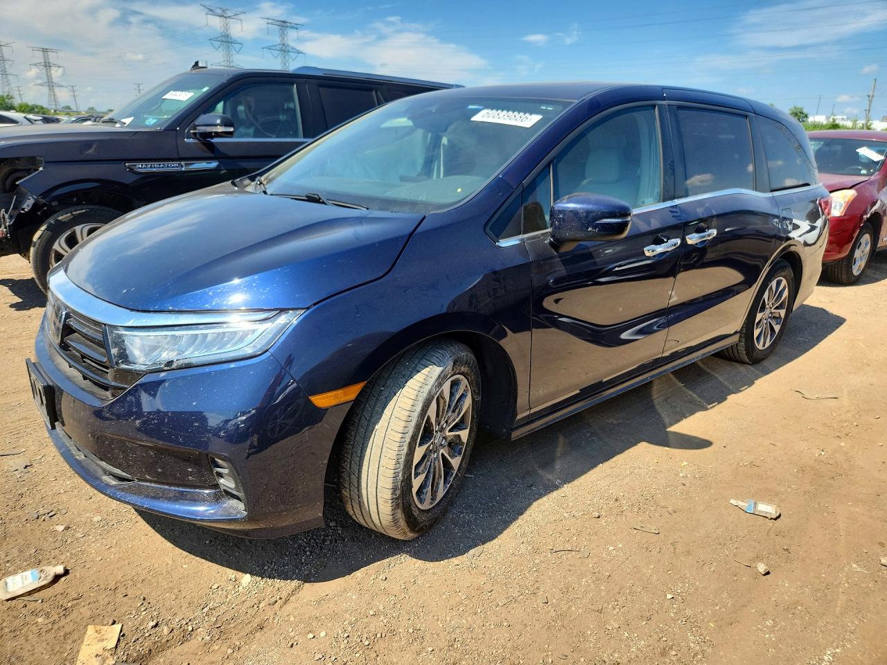 2022 Honda Odyssey EX-L, VIN 5FNRL6H70NB029638 — Side