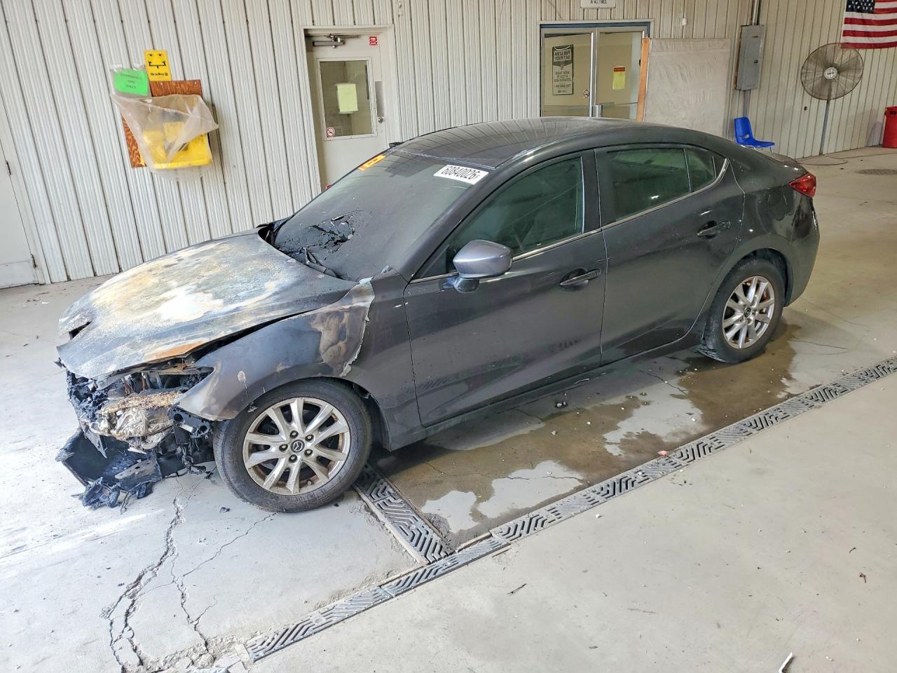 2015 Mazda 3 i Touring, VIN 3MZBM1V79FM236772 — Engine fire