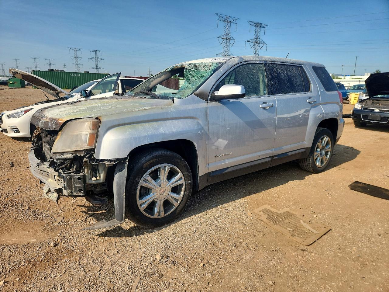 2017 GMC Terrain SLE, VIN 2GKALMEK7H6179822 — Engine fire