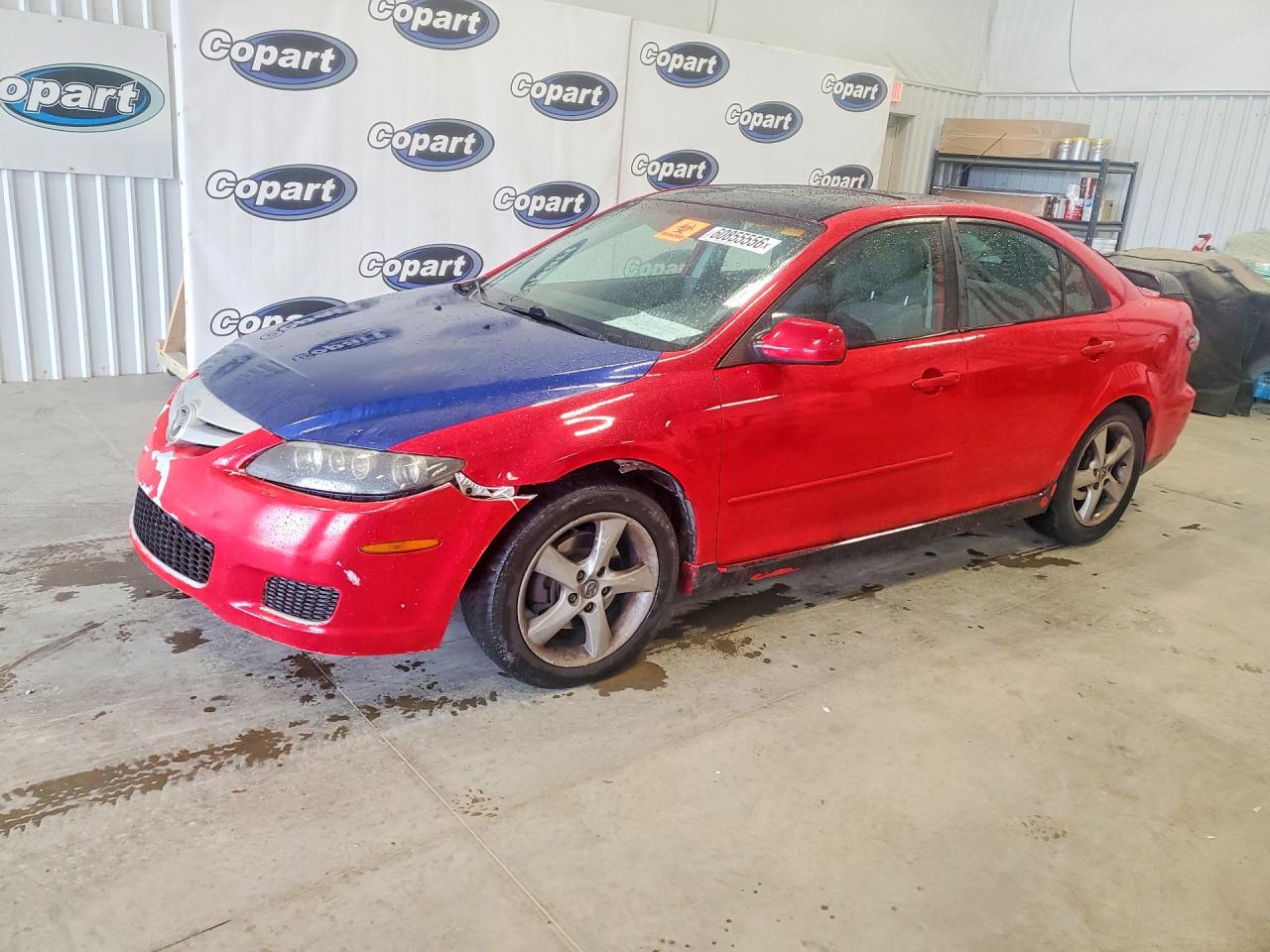 2008 Mazda 6 i Touring, VIN 1YVHP84CX85M37241 — Front end