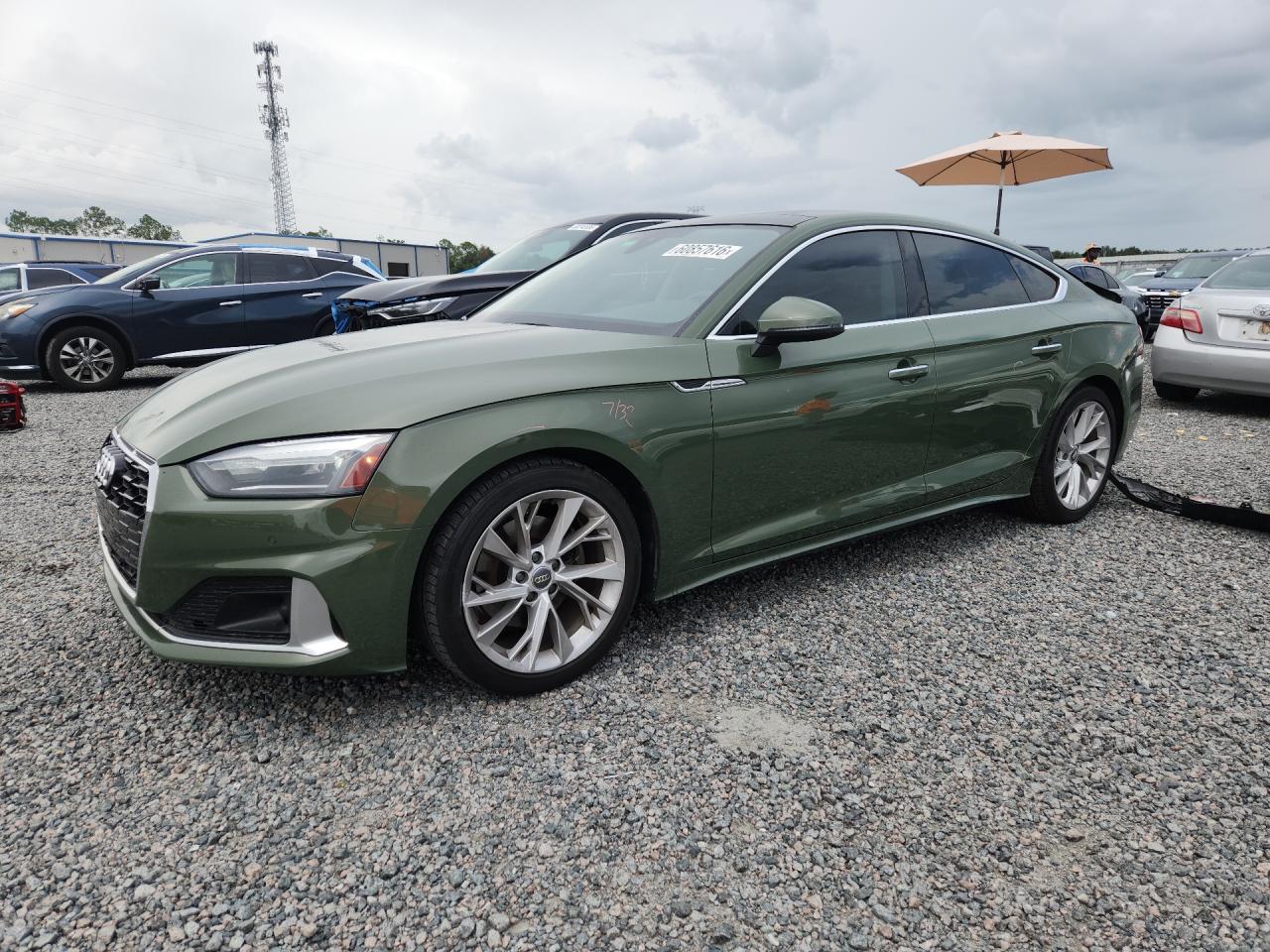 2021 Audi A5 Sportback Premium, VIN WAUABCF57MA009357 — Rear end