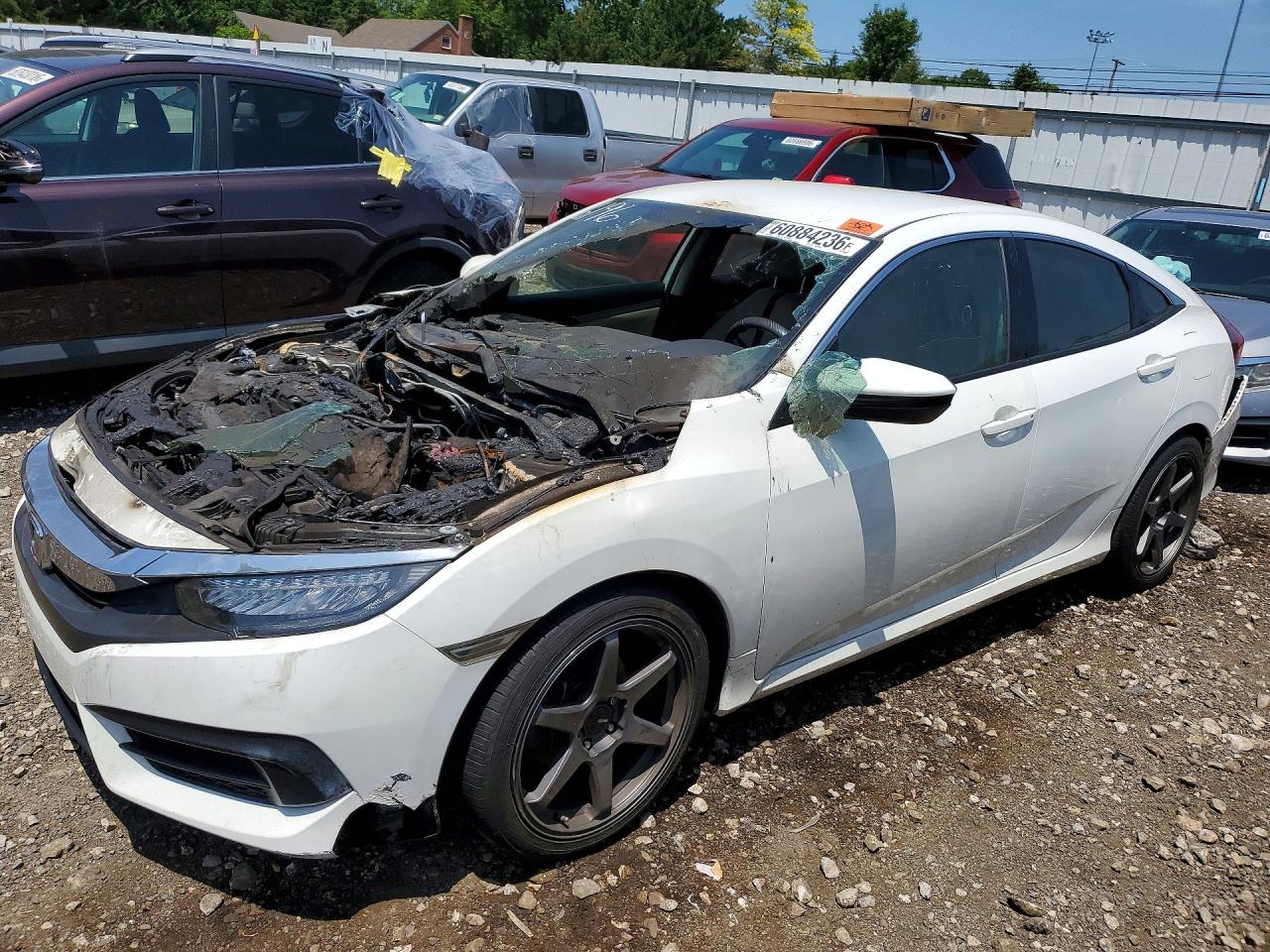 2016 Honda Civic LX, VIN 19XFC2F58GE246196 — Engine fire
