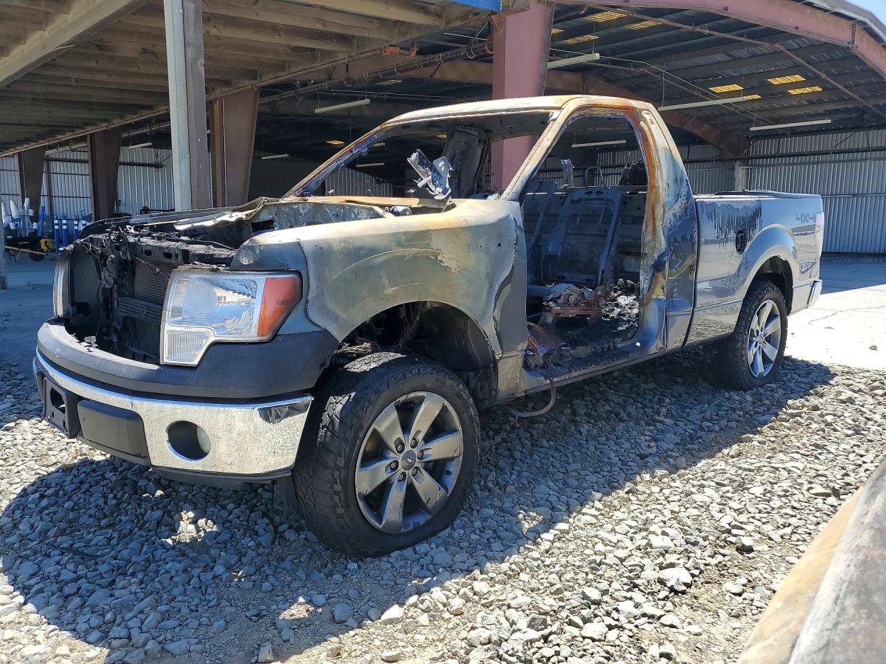 2011 Ford F-150 XL, VIN 1FTMF1CM6BKD44640 — Interior fire