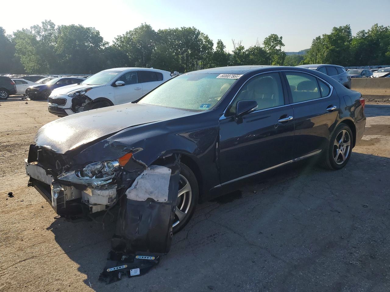 2011 Lexus LS 460, VIN JTHCL5EF6B5011930 — Front end