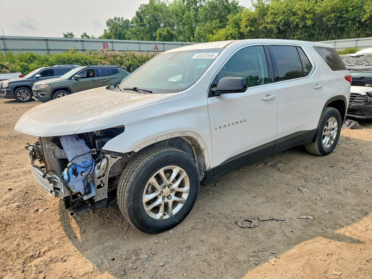 2020 Chevrolet Traverse LS, VIN 1GNERFKW8LJ117797 — Front end