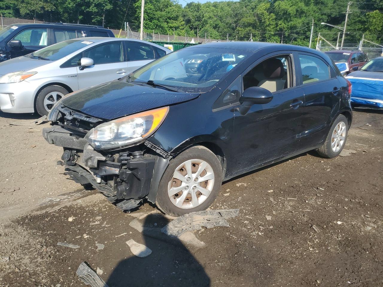 2013 Kia Rio LX, VIN KNADM5A31D6288686 — Front end