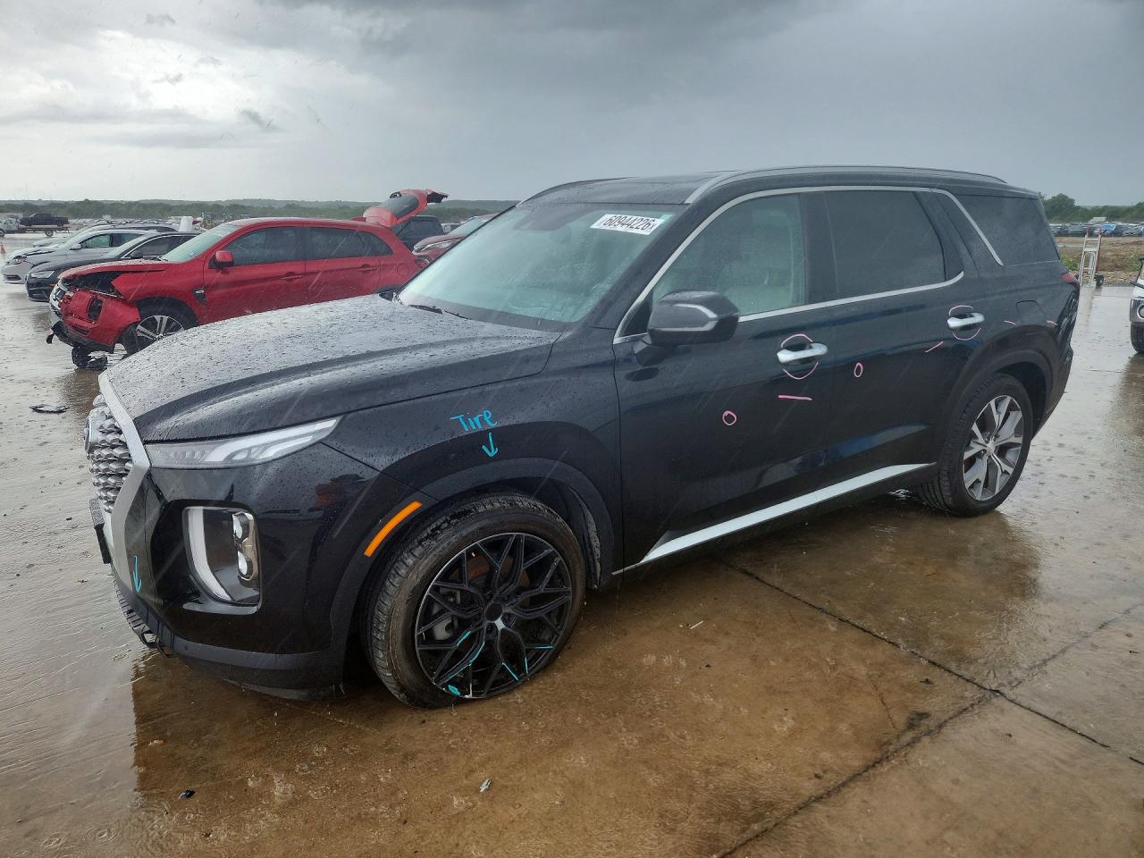 2021 Hyundai Palisade SEL, VIN KM8R44HE1MU306332 — Water / flood