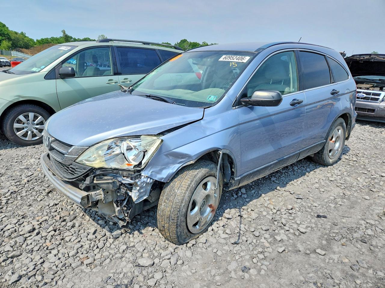 2010 Honda CR-V LX, VIN 5J6RE4H3XAL097121 — Front end