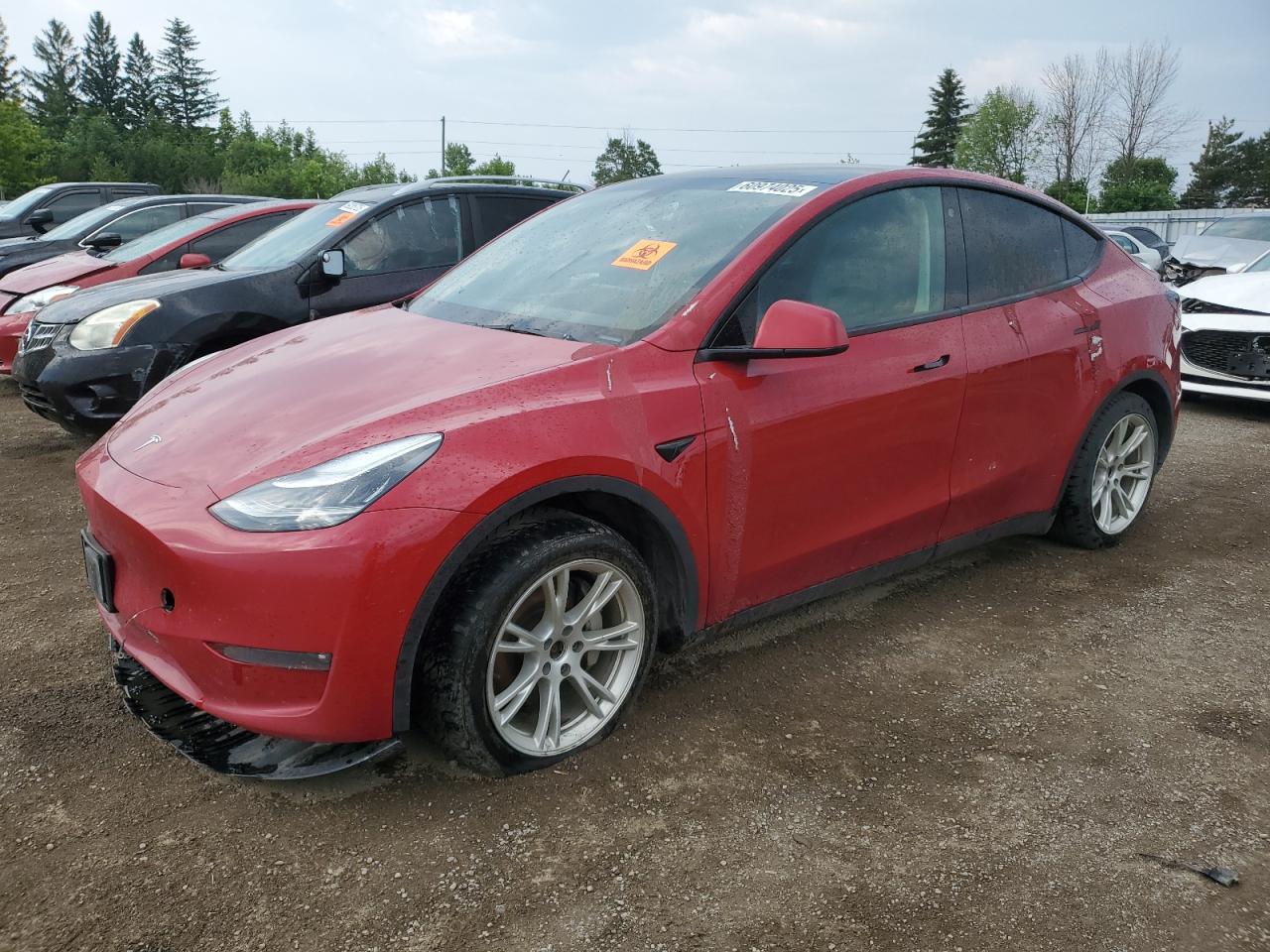 2021 Tesla Model Y Long Range, VIN 5YJYGAEE0MF262746 — Vandalism
