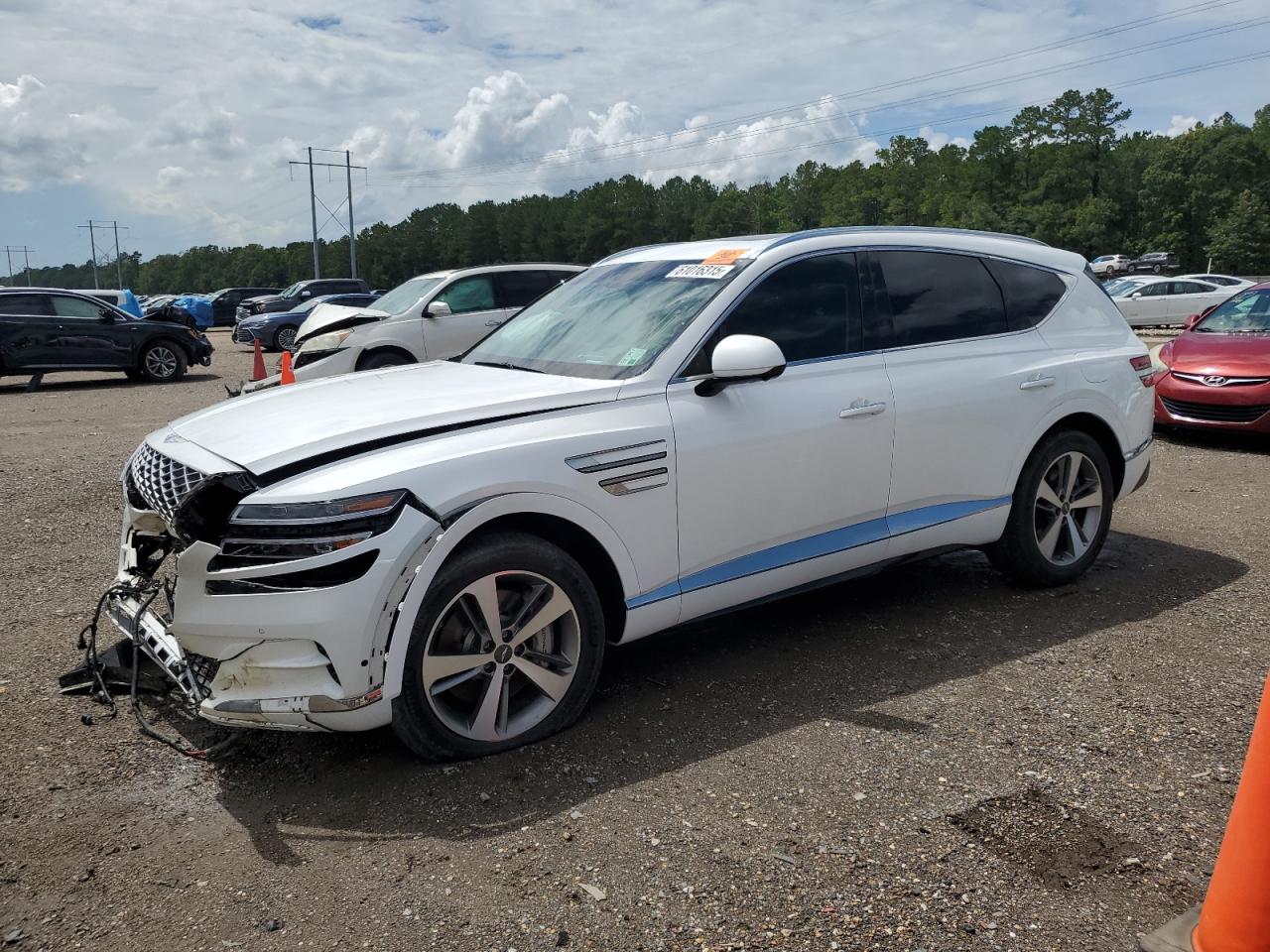 2021 Genesis GV80 Advanced Plus, VIN KMUHCESC9MU035372 — Front end