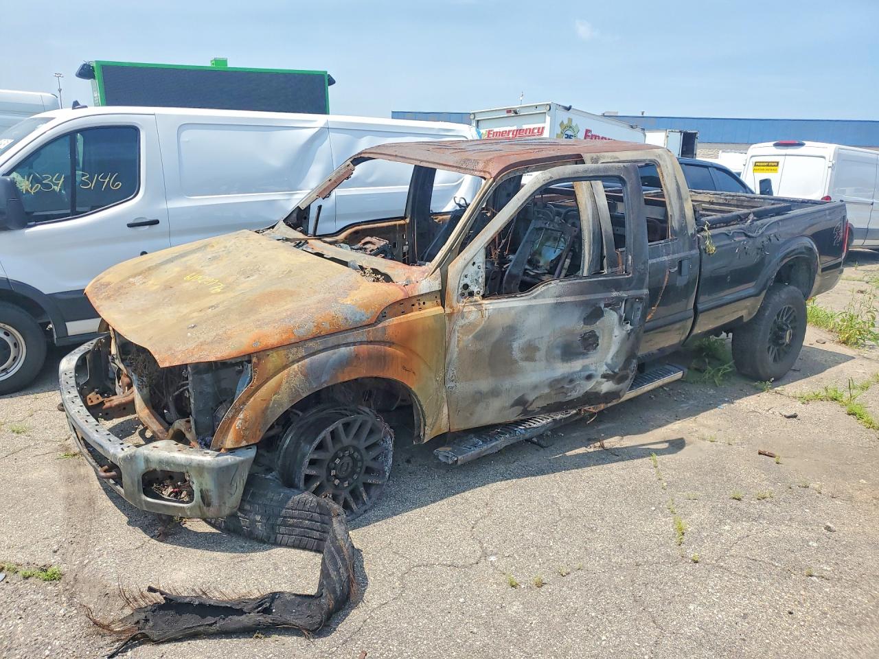 2013 Ford F-250 XL, VIN 1FT7W2B67DEB91032 — Burn