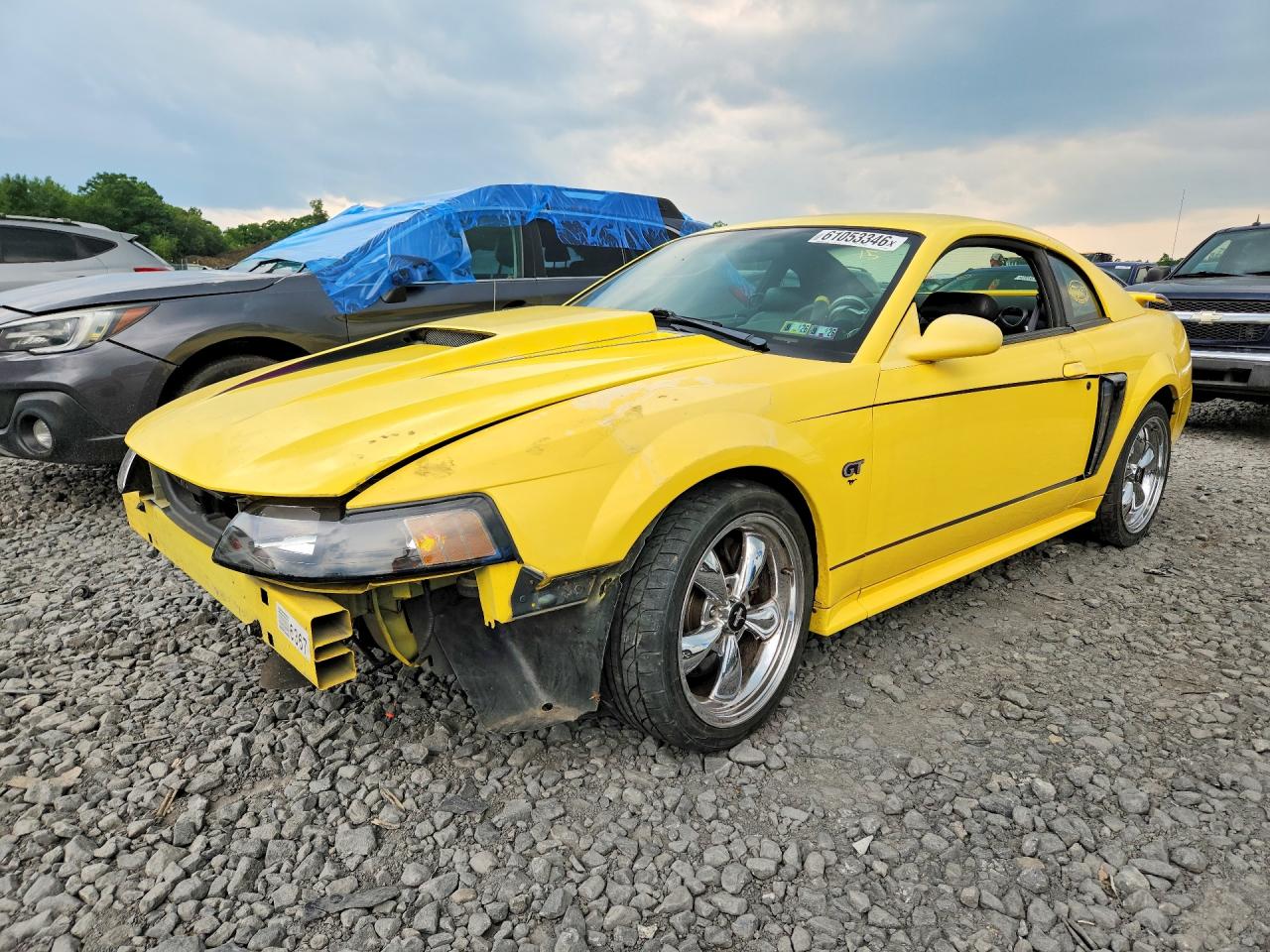 2002 Ford Mustang GT Deluxe, VIN 1FAFP42X52F100852 — Front end
