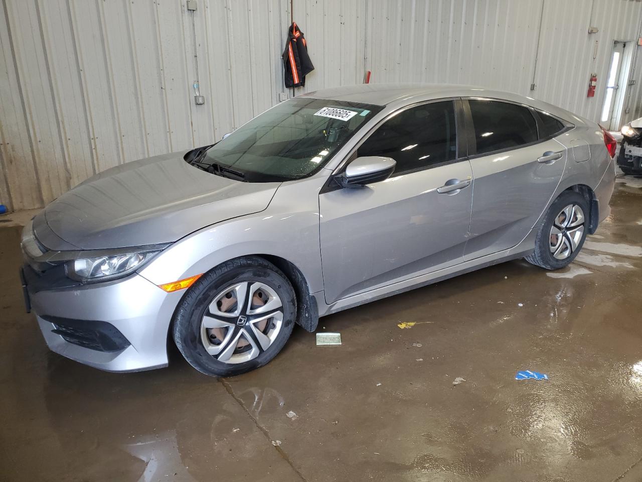 2017 Honda Civic LX, VIN 19XFC2F56HE004539 — Engine fire
