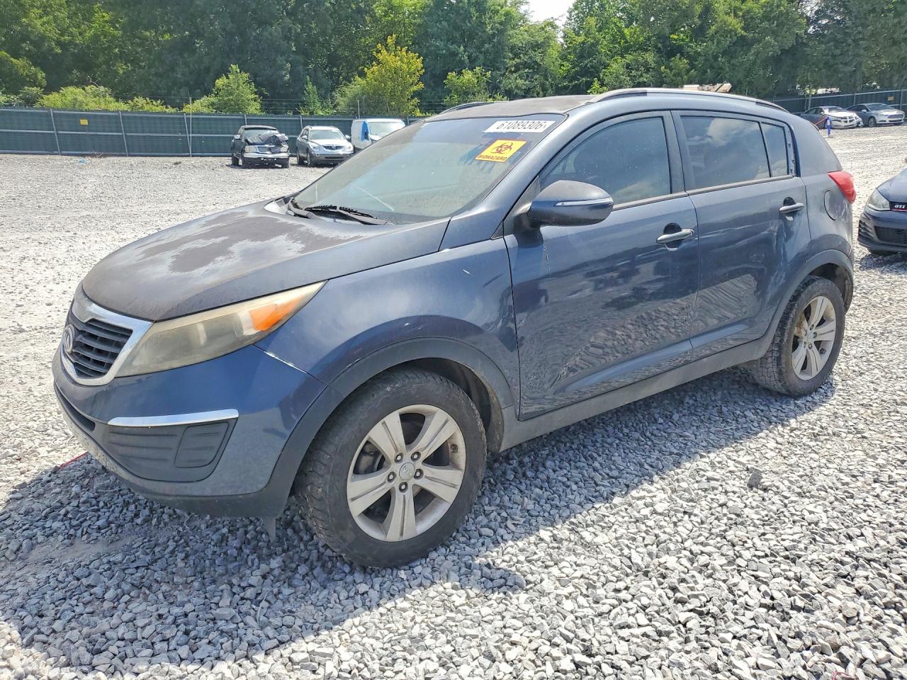 2012 Kia Sportage LX, VIN KNDPB3A27C7225179 — Фото с аукциона 1 of 4