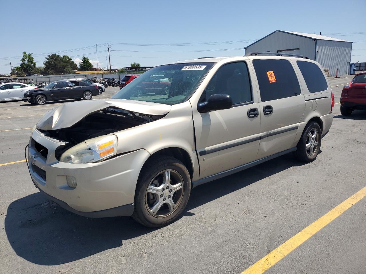 2007 Chevrolet Uplander LS Fleet, VIN 1GNDV23157D183134 — Front end