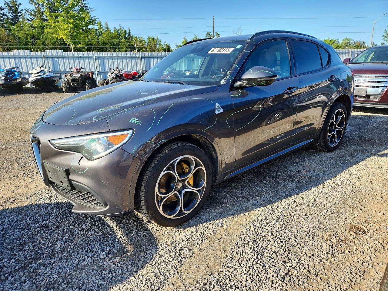 2021 Alfa Romeo Stelvio Ti, VIN ZASPAKBN0M7D16762 — Front end