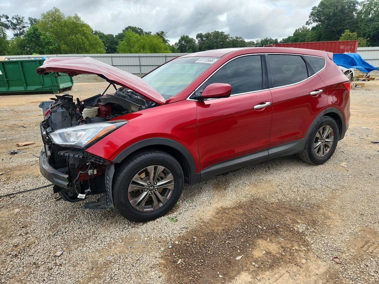 2016 Hyundai Santa Fe, VIN 5XYZT3LB2GG358699 — Front end