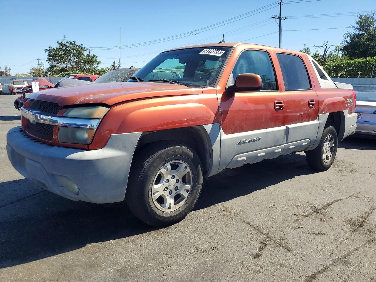 2002 Chevrolet Avalanche, VIN 3GNEK13T62G329125 — Зад