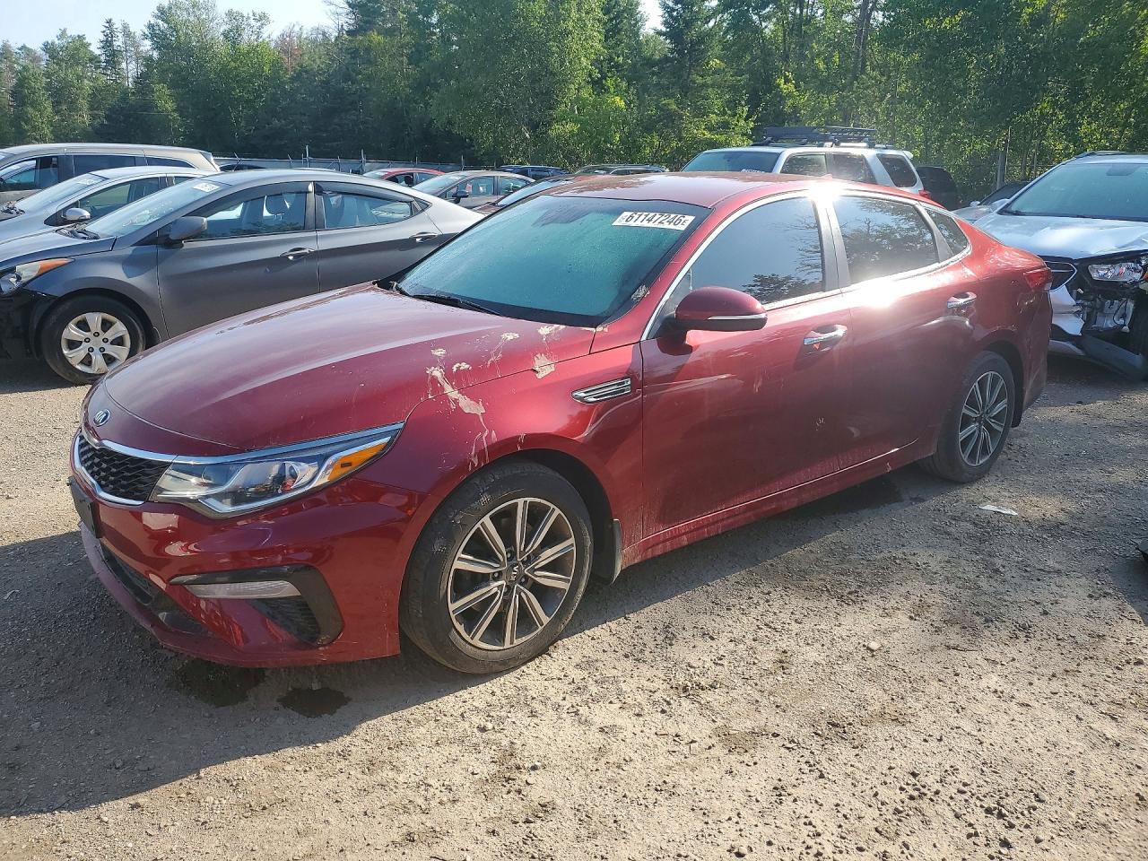 2019 Kia Optima LX, VIN 5XXGT4L36KG281614 — Front end