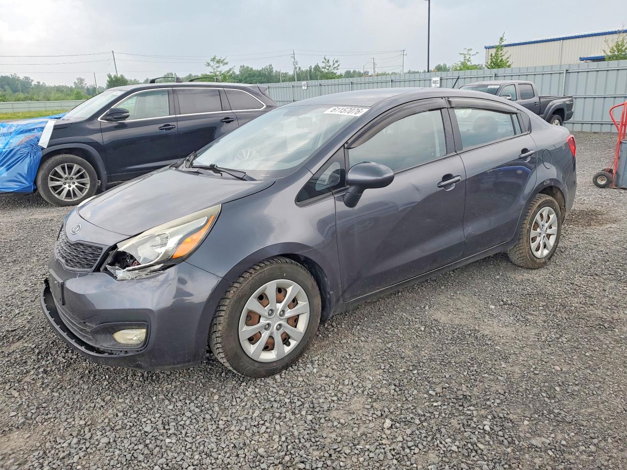 2013 Kia Rio LX, VIN KNADM4A33D6131963 — Front end