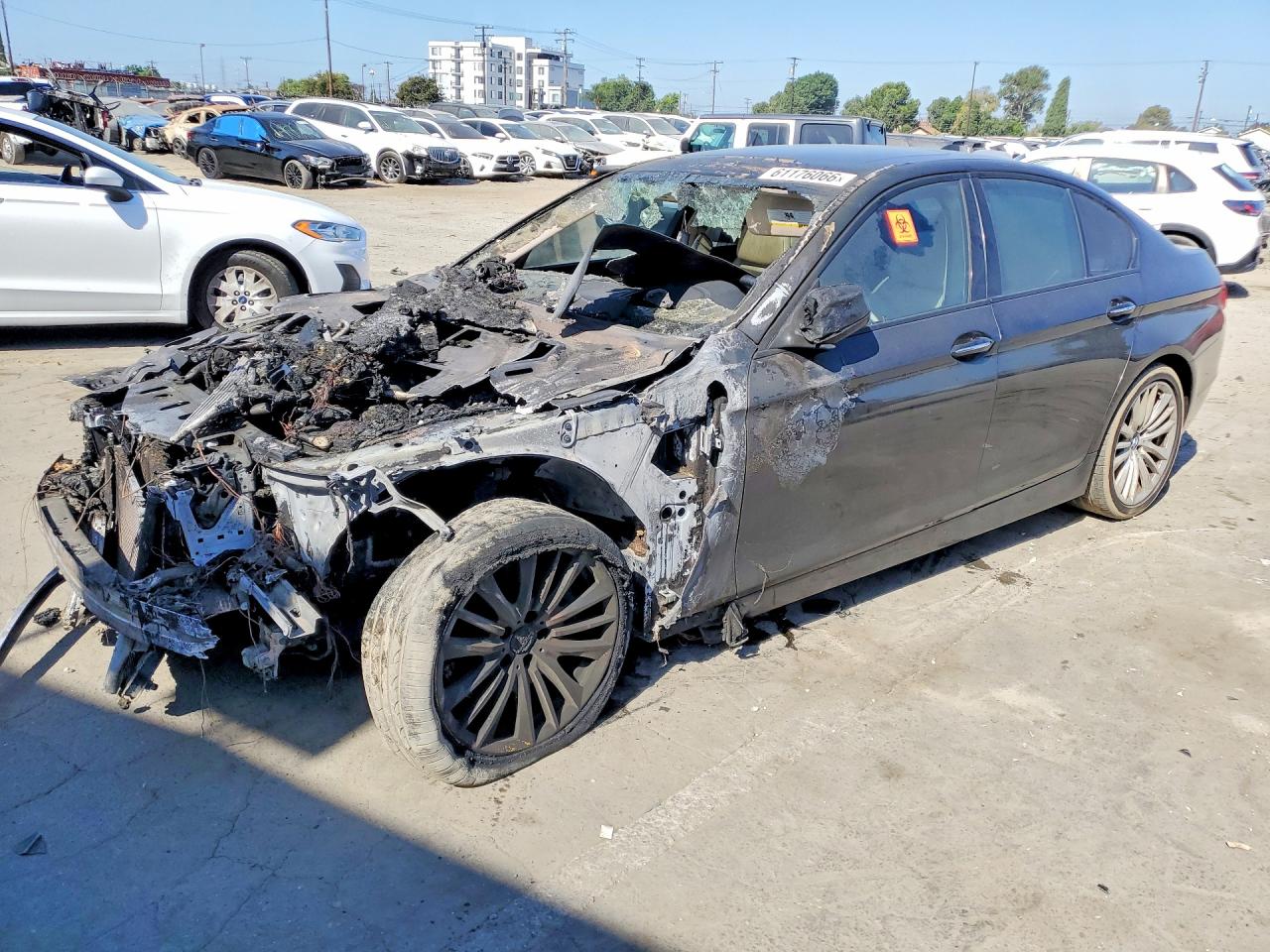 2011 BMW 5 Series 550i, VIN WBAFR9C57BC270076 — Engine fire
