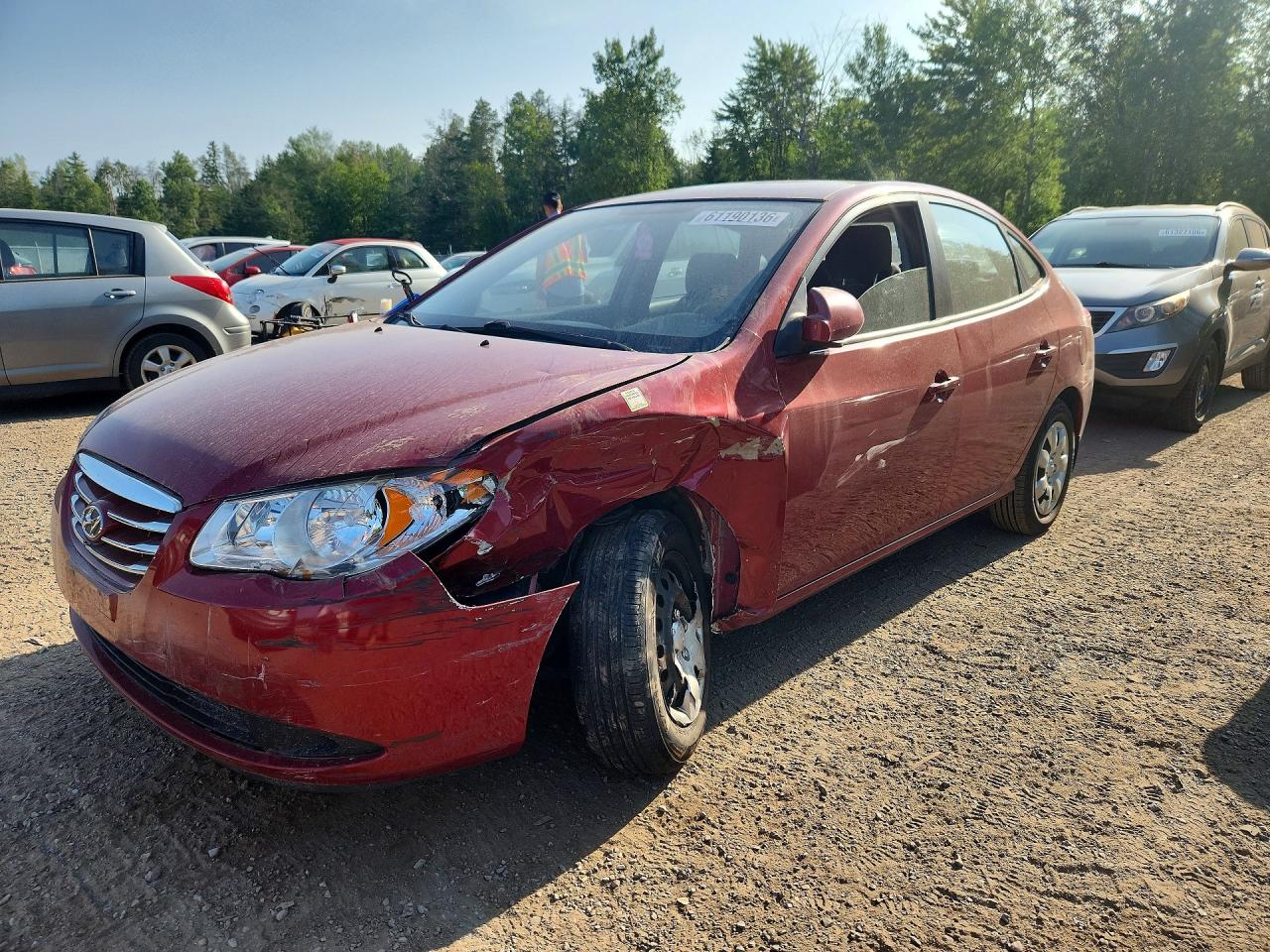 2010 Hyundai Elantra GL, VIN KMHDU4BDXAU197438 — Front end