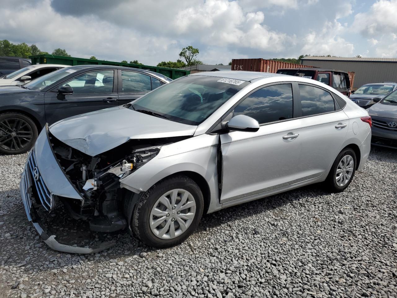 2022 Hyundai Accent SE, VIN 3KPC24A62NE177522 — Фото с аукциона 1 of 12