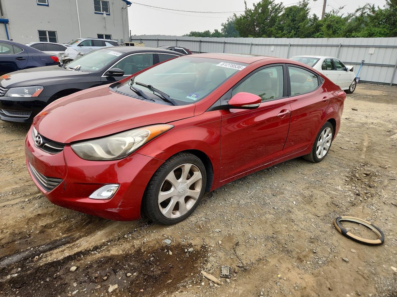 2012 Hyundai Elantra GLS, VIN KMHDH4AEXCU224333 — Water / flood