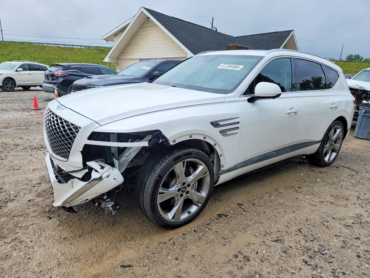 2021 Genesis GV80, VIN KMUHCESC9MU056982 — Front end
