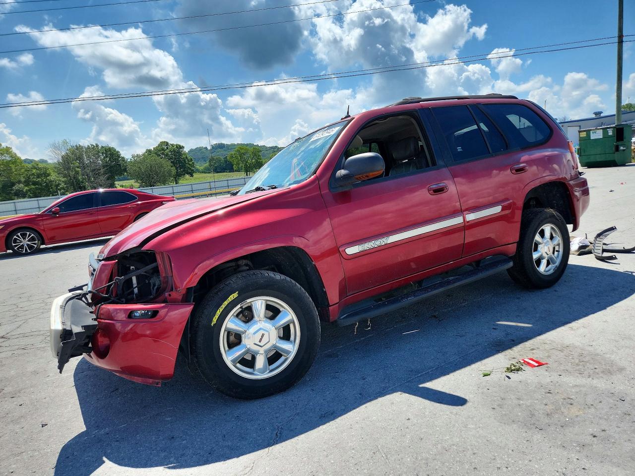 2004 GMC Envoy SLT, VIN 1GKDT13S842424049 — Front end