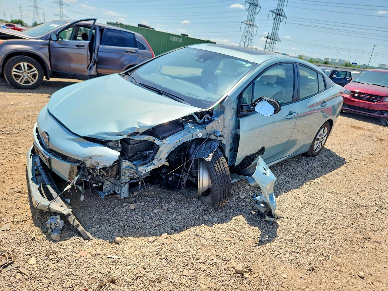 2017 Toyota Prius Three Touring, VIN JTDKARFU4H3042556 — Front end