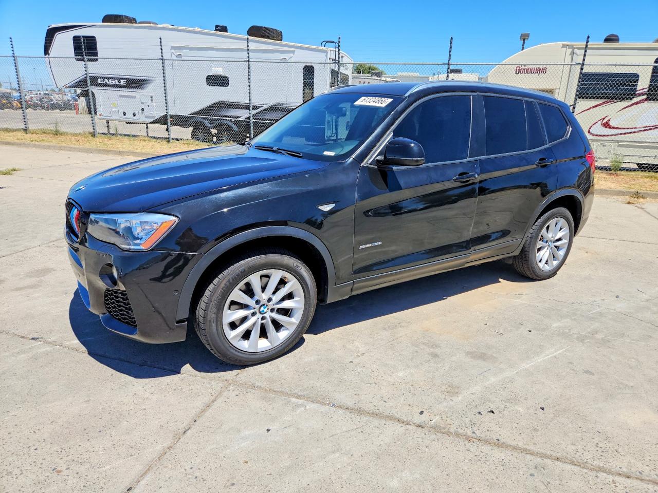 2017 BMW X3 sDrive28i, VIN 5UXWZ7C30H0V89219 — Rear end