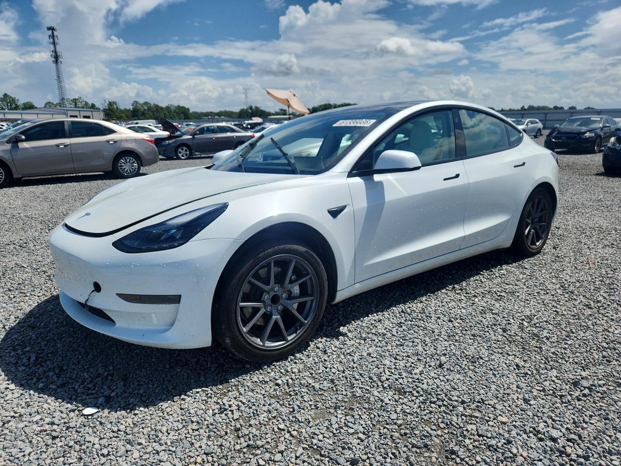 2023 Tesla Model 3, VIN 5YJ3E1EA7PF484296 — Front end