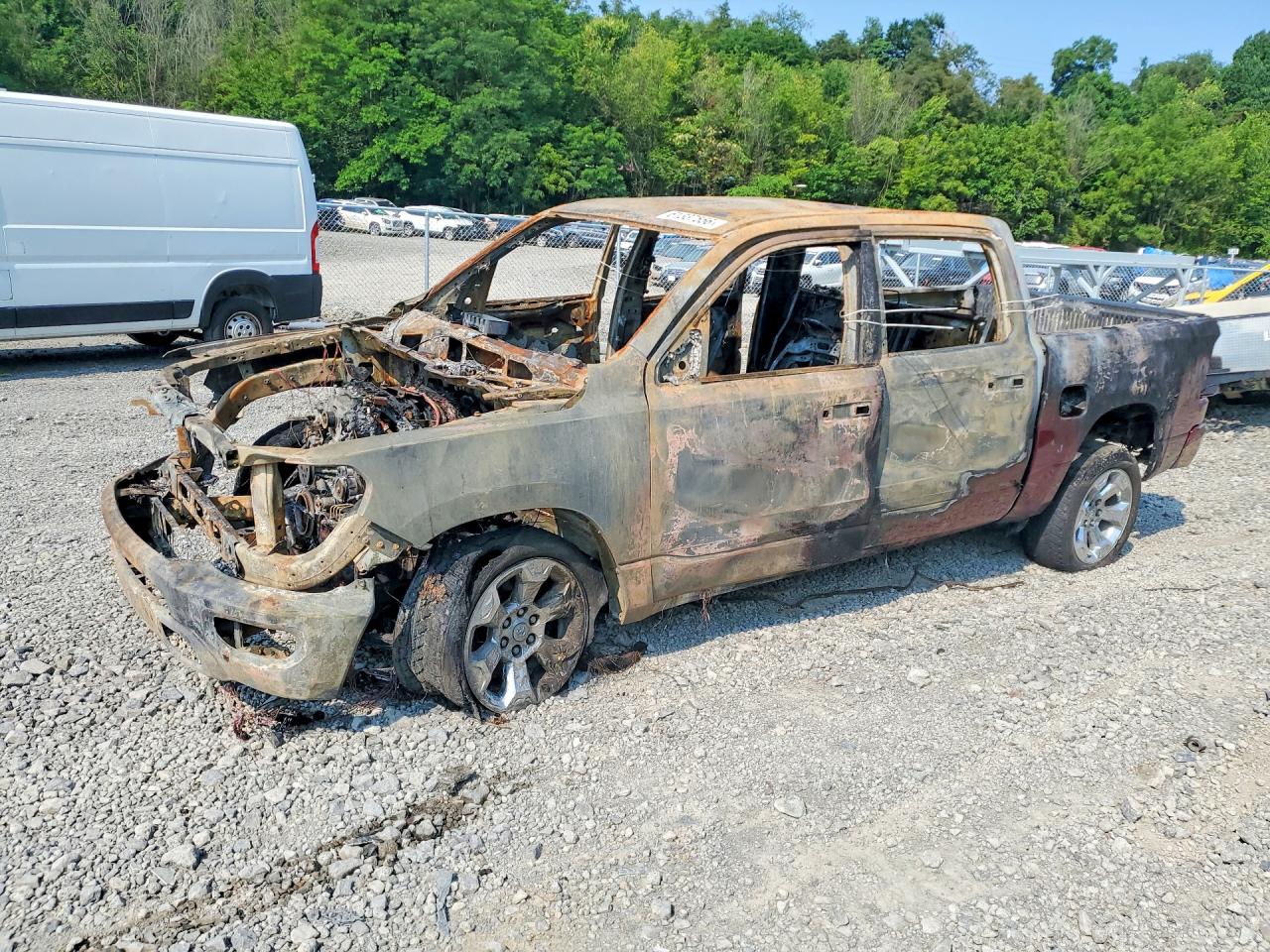 2022 Ram 1500 Big Horn, VIN 1C6SRFFT9NN374899 — Burn