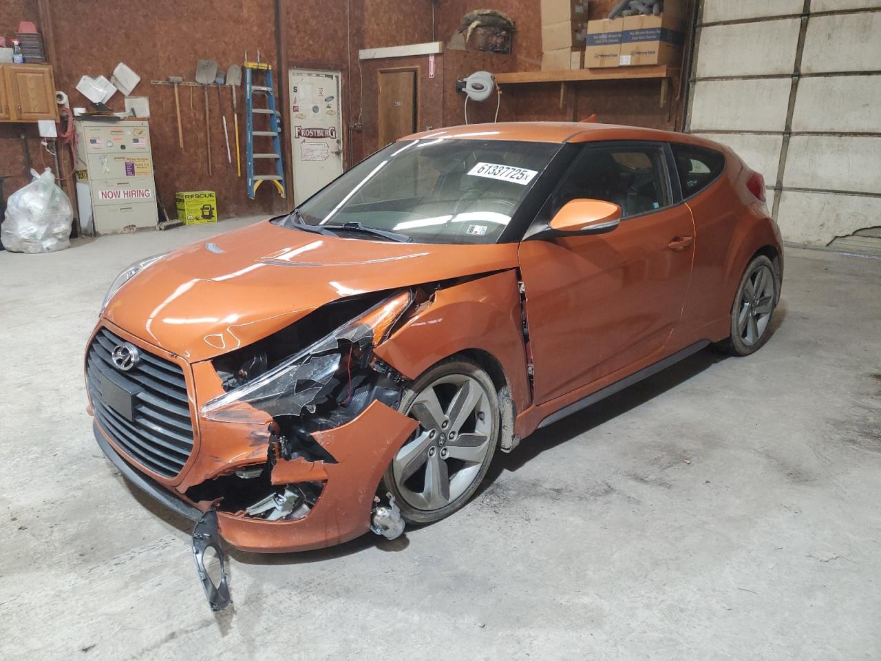 2015 Hyundai Veloster Turbo, VIN KMHTC6AE0FU226344 — Front end