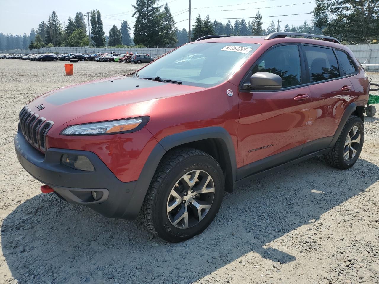 2015 Jeep Cherokee Trailhawk, VIN 1C4PJMBSXFW661218 — Зад