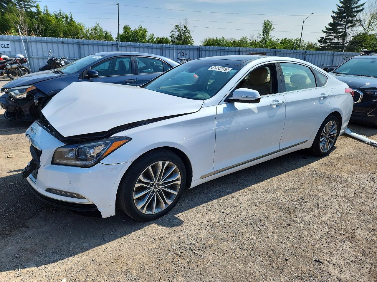 2017 Genesis G80 3.8L, VIN KMHGN4JE8HU193614 — Перед