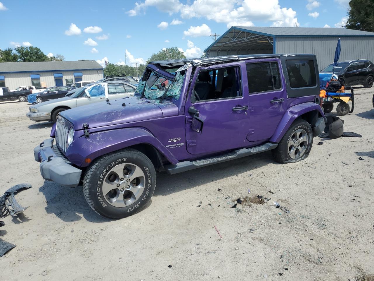 2018 Jeep Wrangler Unlimited Sahara, VIN 1C4BJWEGXJL822934 — Rollover